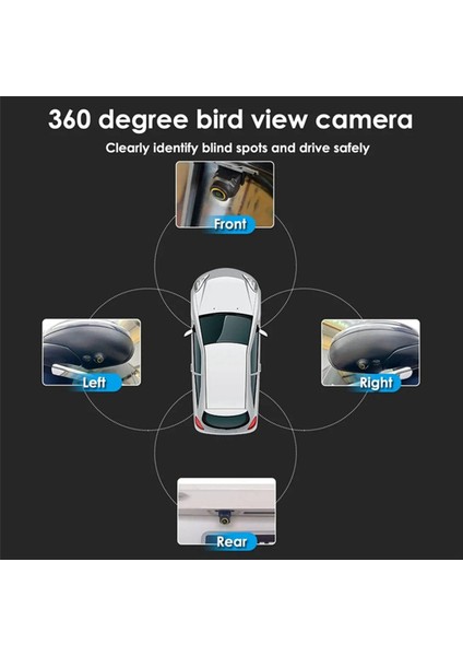 Araba 360 Derece Hd Surround Görünüm Kamerası Sağ+Sol+Ön Görünüm Kamera Sistemi Ana Çip 8536+2053+1005 (Yurt Dışından) fiyatları