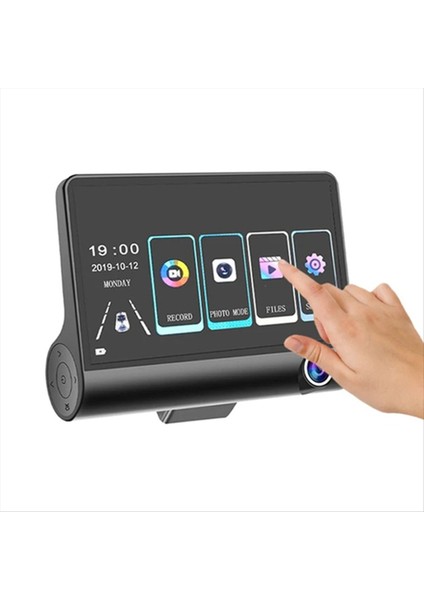 4 Inç Dokunmatik Ekran Arabası Dvr 1080P Dash Cam Önde Kamera Gece Görme Döngü Kayıt G-Sensör (A) (Yurt Dışından)