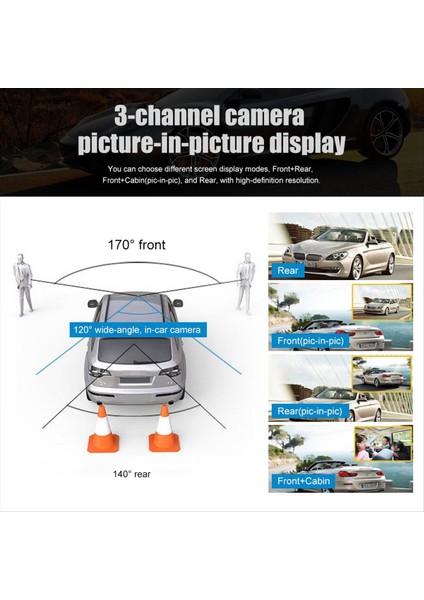 4 Inç Dokunmatik Ekran Arabası Dvr 1080P Dash Cam Önde Kamera Gece Görme Döngü Kayıt G-Sensör (A) (Yurt Dışından) fiyatları