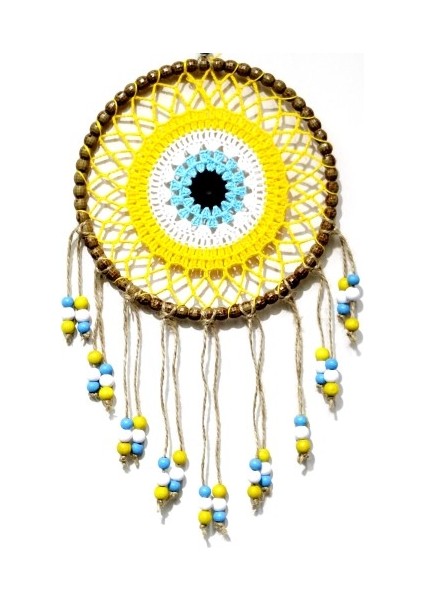 Sarı Motifli Renkli Boncuklu El Yapımı Duvar Süsü modelleri