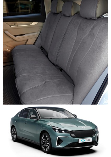 Togg T10F Oto Koltuk Koruyucu Kılıf 2025-SONRASI Luvi Serisi Füme modelleri