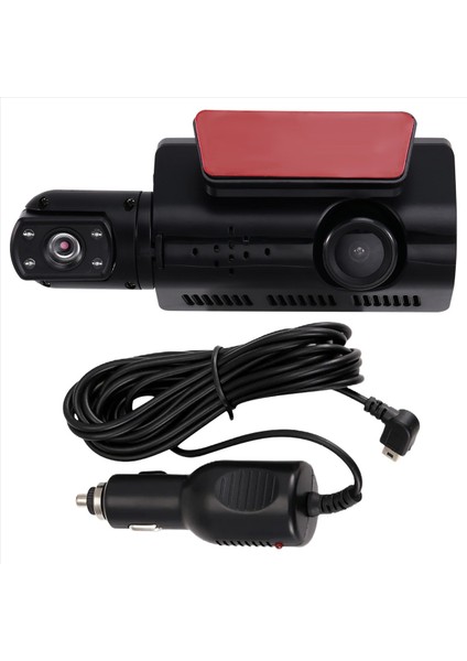 Arabalar Için 3 0in Dash Cam 1080P 2 Lens Ön Camrea Dvr Video Kaydedici Black Kutusu Kameranın Içinde Araç Gecesi Görüşü Için A (Yurt Dışından)