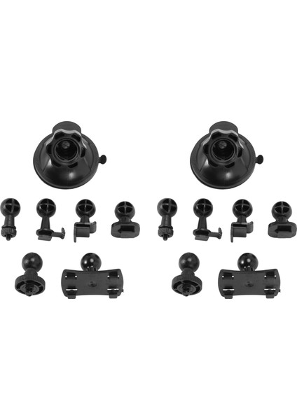 12 Tip Adaptörlü Çizgi Cam Tutucu Için 2x Araba Vantuz Dvr Kamera Sürüşü Için 360 Derece Açılı Araba Montajı (Yurt Dışından)