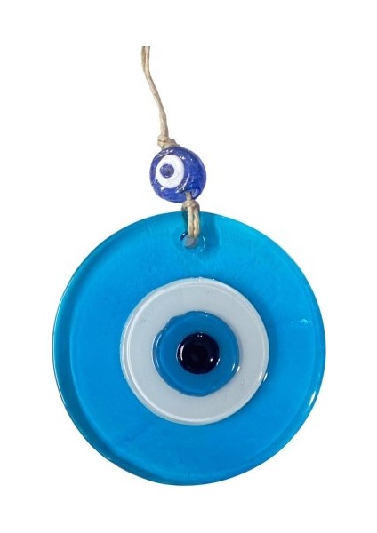 Şeffaf Mavi Nazar Boncuklu Duvar Süsü 10 Cm Cam Duvar Dekoru fiyatları