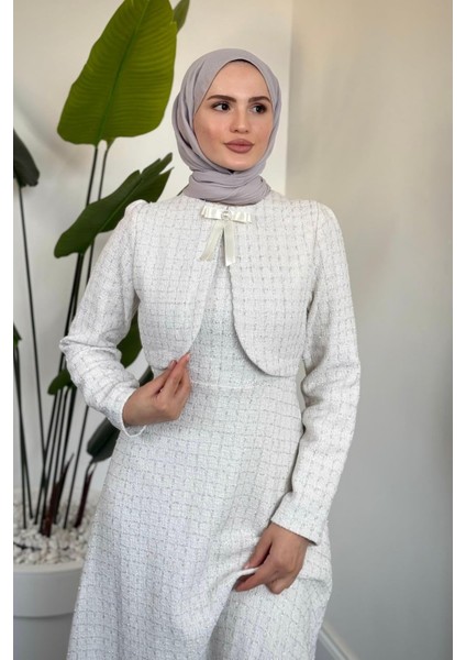 Luvane Fiyonk Elbise Krem modelleri