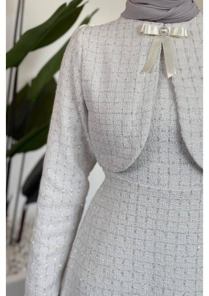 Luvane Fiyonk Elbise Krem fırsatları