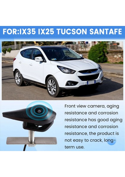 Hyundai IX35 IX25 Tucson Santafe Car Front View Kamera Gece Görüşü Hd Geniş Açılı Nokta Park Kamerası (Yurt Dışından) fırsatları