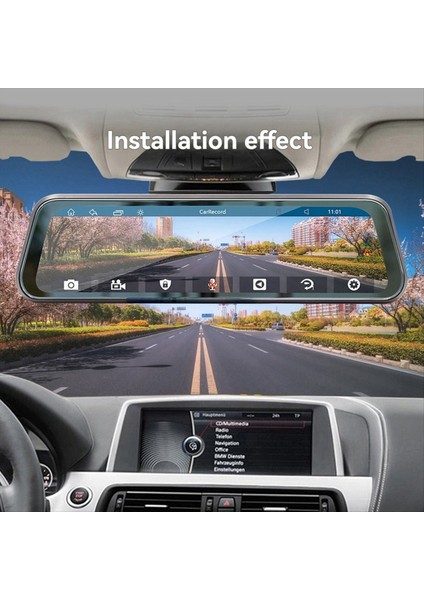 Dikiz Aynası Kaydedici 9 36 Inç Carplay Sürüş Kaydedici Akış Medyası Hd Büyük Ekran Bluetooth (Yurt Dışından)