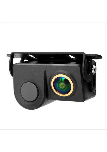 Hd Araba Arka Görünüm Kamerası 2 Içinde 1 Park Radar Dedektörü Sensörü Hd Gece Görme Altın Lens Ters Kamera Sesli (Yurt Dışından)