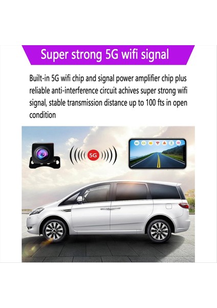 HD1080P Kablosuz Ters Kamera Arabalar Için Suv Pikapları ve Sedanlar Arka Görünüm ve Gece Görüşü 2&#39 Si 1 Arada Kamera (Yurt Dışından) indirimleri