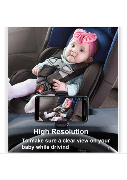 Wifi Bebek Bez Monitörü Bebek Arka Koltuk Kablosuz Izleme Kamerası 360 ° Dönen Gece Görüş (Yurt Dışından) modelleri