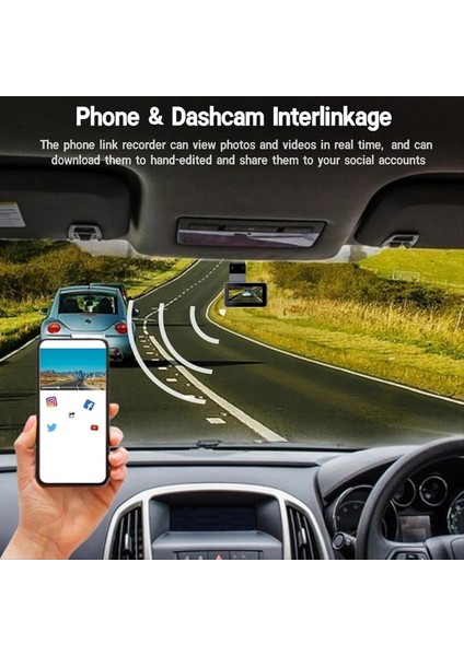 Araba Dashcam Dvr Wifi+Gps Video Kaydedi Kamerası Hd Çift Dashcam Ön ve Arka 24 Saat Park Monitörü ve Kayıt (Yurt Dışından) modelleri