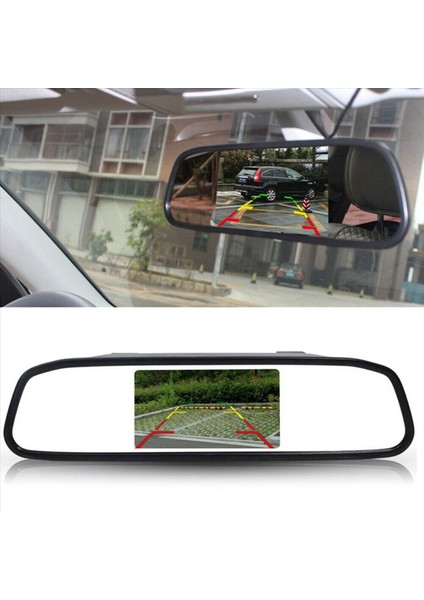 2x 4 3inch Araba Dvr Dash Kamera Dik Görünümü Ayna Monitörü 2 Yollu Video Kaydedici Dash Cam LCD Ekran (Yurt Dışından) modelleri
