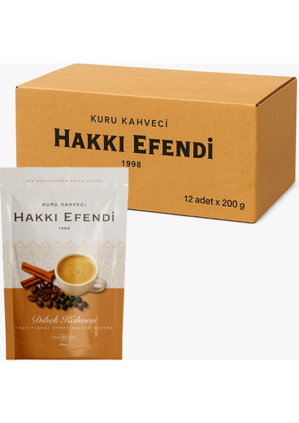 Dibek Kahvesi Koli 200 gr (12 Adet) – Yumuşak Içimli, Özel Aromalı