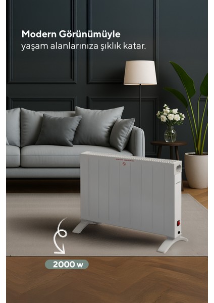 Beyaz Konvektör Isıtıcı 2000W HC-2930 indirimleri