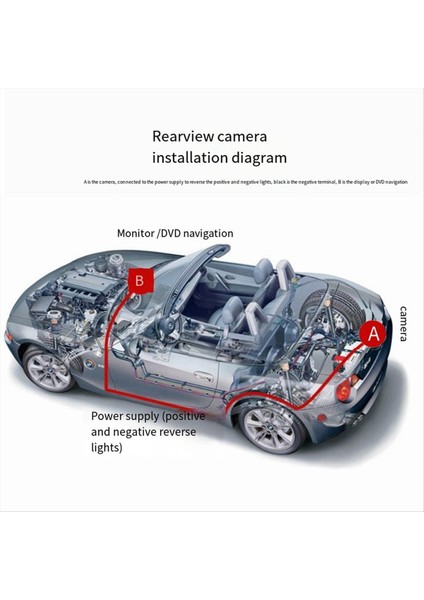 Araba Arka Görünüm Kamera Otopark Ekranı Ters Kamera 4 3inch Ekran CST-922 (Yurt Dışından)