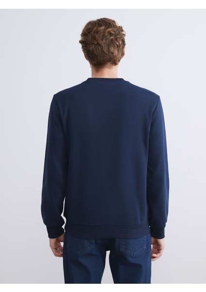 Yeni Sezon Bisiklet Yaka Baskılı Erkek Kalın Sweatshirt fırsatları