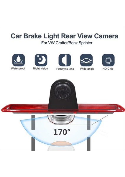 Araba Ters Arka Görünüm Kamerası Mercedes Benz Sprinter Için Üçüncü Fren Işığı W906 Vw Crafter 2006-2019 (Yurt Dışından) fırsatları