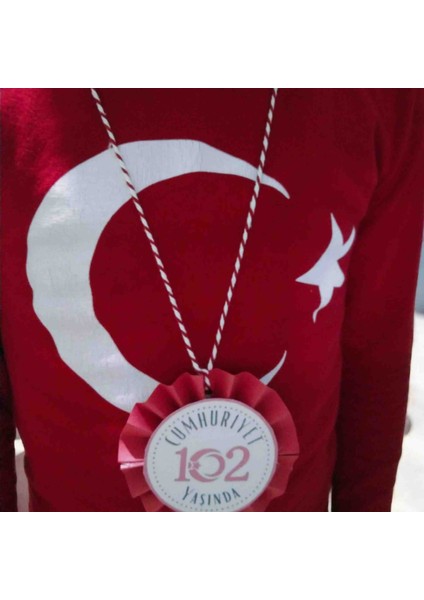 5 Adet.29 Ekim Iğnesiz Okul Bayram Rozetleri 🎉 Okul Kutlamalarının Vazgeçilmezi Bayram Hediyesi modelleri