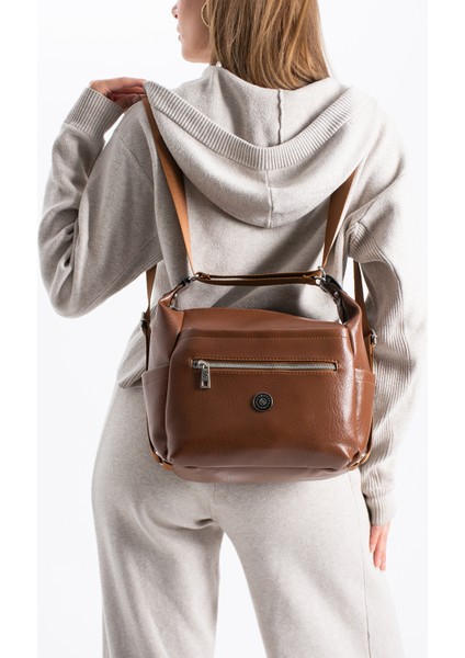 Kadın 4 Bölmeli Suni Yumuşak Deri Omuz ve Sırt Çantası fırsatları