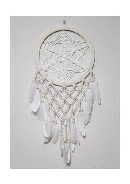 Yıldız Motifli Ekru Renk Büyük Boy Düş Kapanı Duvar Dekoru fırsatları