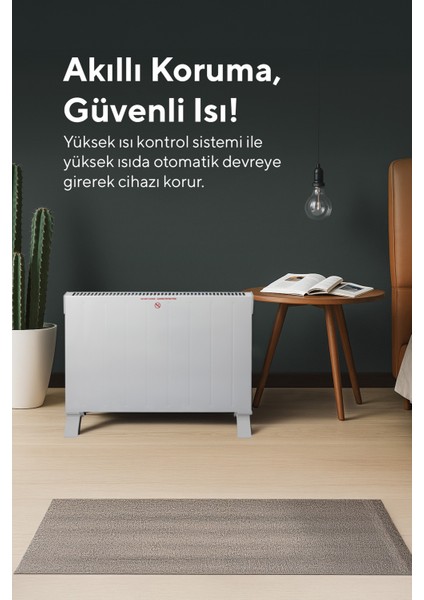 Beyaz Konvektör Isıtıcı 2000W HC-2930