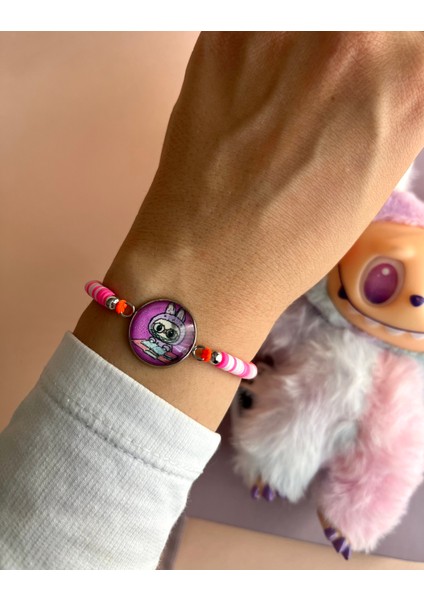Labubu Figürlü Fimo Boncuklu Makrome Bileklik (Rastgele Gönderim) modelleri