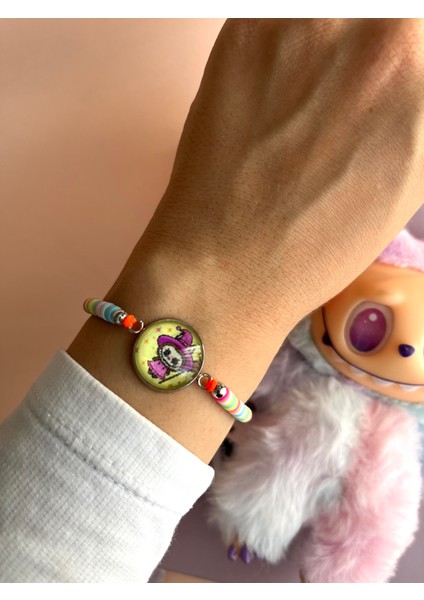 Labubu Figürlü Fimo Boncuklu Makrome Bileklik (Rastgele Gönderim) fırsatları