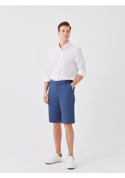Yeni Sezon Rahat Kalıp Gabardin Erkek Bermuda Şort