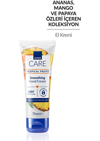 Care Tropikal Meyve Özlü El Kremi Ananas Mango Papaya 75 ml Yoğun Nemlendirme