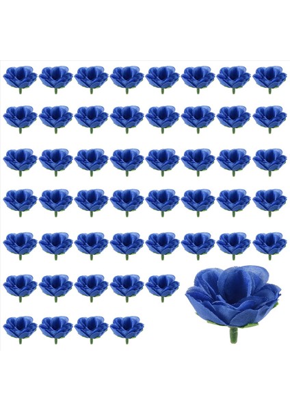 50 Yapay Gül 3 cm Boyunda Düğün Dekorasyonu Lacivert (Yurt Dışından)