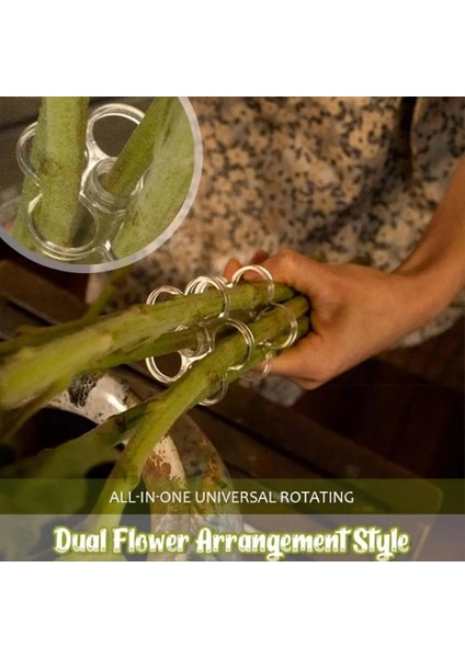 Spiral Ikebana Kök Tutucu Çiçekler Için Spiral Kök Tutucu Buket Twister Dıy Çiçek Sanat Aksesuar 19 Delik (Yurt Dışından)