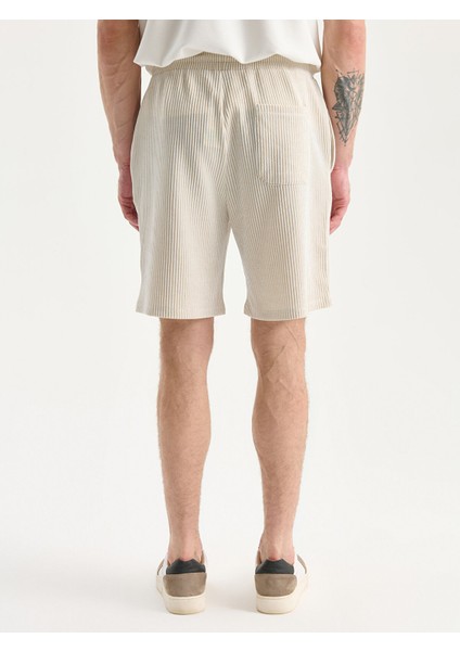 Yeni Sezon Standart Kalıp Çizgili Erkek Şort fırsatları