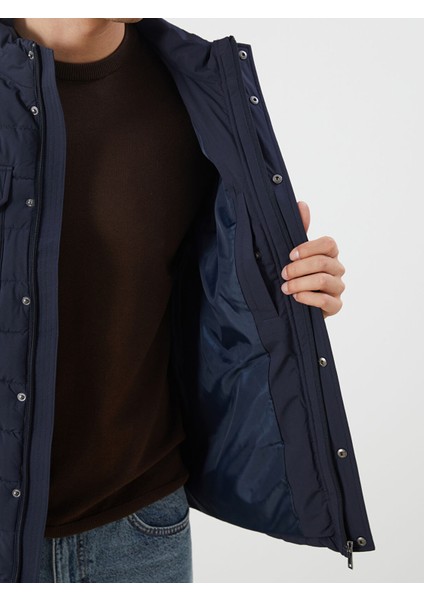 Yeni Sezon Standart Kalıp Dik Yaka Erkek Şişme Mont fırsatları