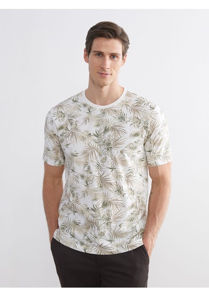 Yeni Sezon Bisiklet Yaka Çiçekli Erkek Tişört