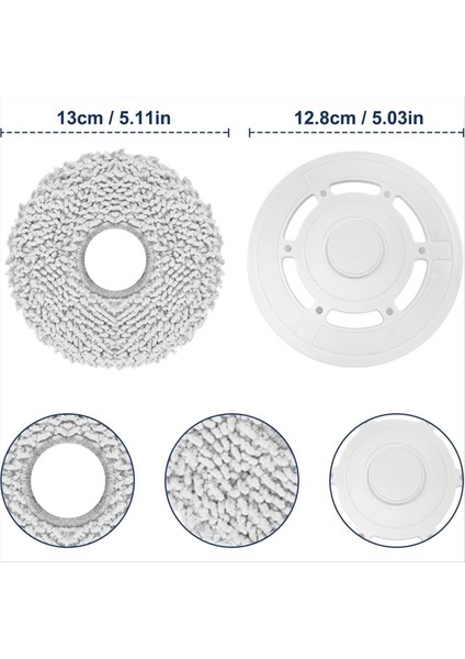 Paspaslı Paspaslı Bezler Ecovacs Deebot T20 Omnı / T20E Omnı Robot Vakum Süpürge Mop Pad Mop Tutucu (Yurt Dışından) modelleri