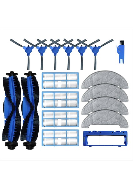Proscenic 850T / 850P Roller Yan Fırça Hepa Filtre Mop Rag Robot Vakum Süpürge Yedek Parçalar Aksesuarları (Yurt Dışından)