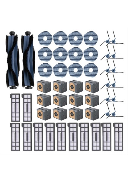 Eufy X10 Pro Omni Için Robot Vakum Süpürücü Ana Yan Fırça Mop Bezi Hepa Filtre Toz Çantası Aksesuarları (Yurt Dışından)