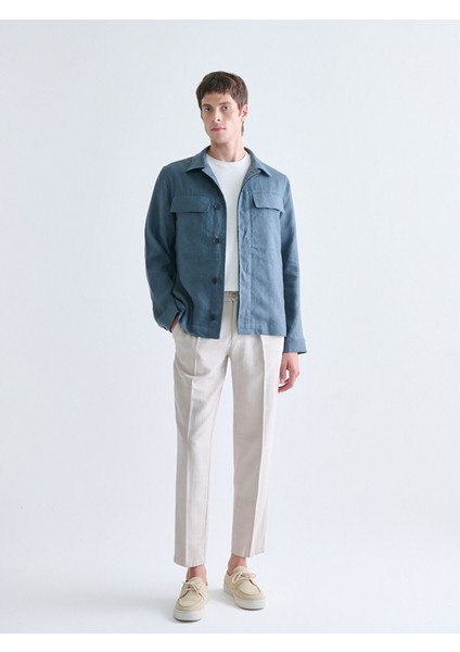 Yeni Sezon Standart Kalıp Gömlek Yaka Keten Erkek Mont fiyatları