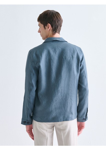 Yeni Sezon Standart Kalıp Gömlek Yaka Keten Erkek Mont fırsatları