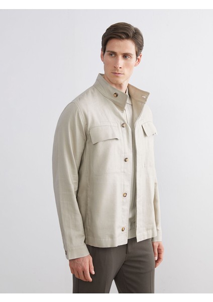 Yeni Sezon Dik Yaka Uzun Kollu Erkek Mont