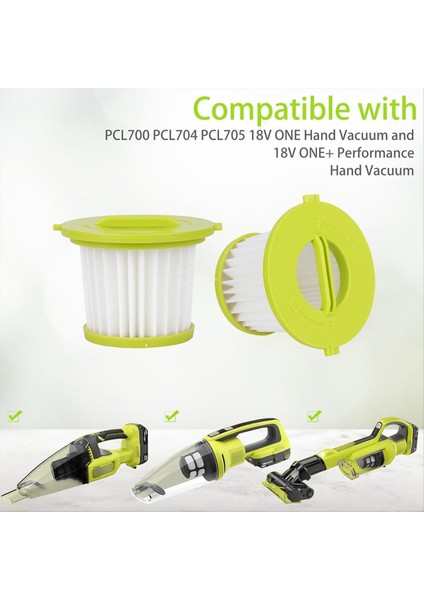 5pcs Ryobi 18V Için Yedek Yıkanabilir Filtre+ Performans El Vakumu PCL704K PCL705K PCL705B PCL700 (Yurt Dışından) fırsatları