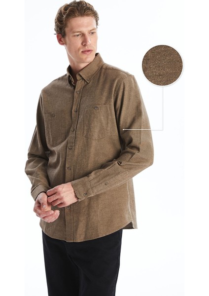 Yeni Sezon Regular Fit Uzun Kollu Gabardin Erkek Gömlek