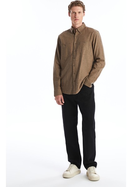 Yeni Sezon Regular Fit Uzun Kollu Gabardin Erkek Gömlek modelleri