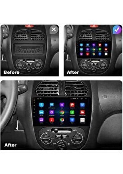 Peugeot 206 Android Multimedya Sistemi 9 İnç HD IPS Ekran 2GB RAM 32GB Bellek