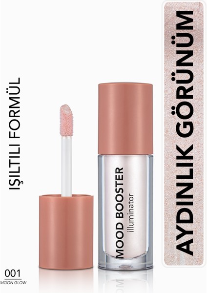Mood Booster Hafif Yapılı & Kremsi Dokulu Likit Highlighter (001 Moon Glow)
