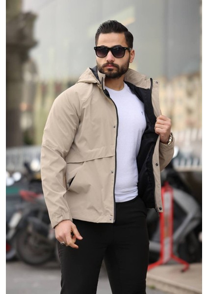 Çıkarılabilir Kapüşonlu, Regular-Fit, Suya Karşı Dayanıklı, Rüzgarlık, Yağmurluk USE527