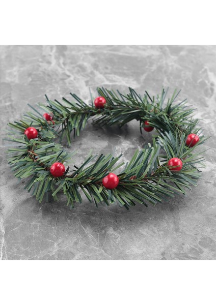 8 Pcs Holly Berry Mum Yüzüğü Küçük Yapay Kırmızı Meyveler Çam Iğneleri Çelenk Noel Çelenk Süsler Dekor (Yurt Dışından)