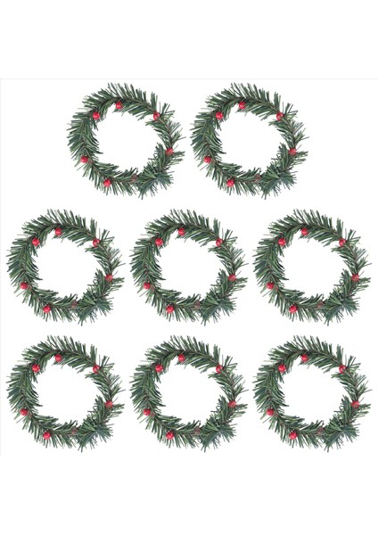8 Pcs Holly Berry Mum Yüzüğü Küçük Yapay Kırmızı Meyveler Çam Iğneleri Çelenk Noel Çelenk Süsler Dekor (Yurt Dışından) fiyatları