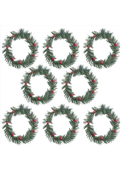 8 Pcs Holly Berry Mum Yüzüğü Küçük Yapay Kırmızı Meyveler Çam Iğneleri Çelenk Noel Çelenk Süsler Dekor (Yurt Dışından) fırsatları